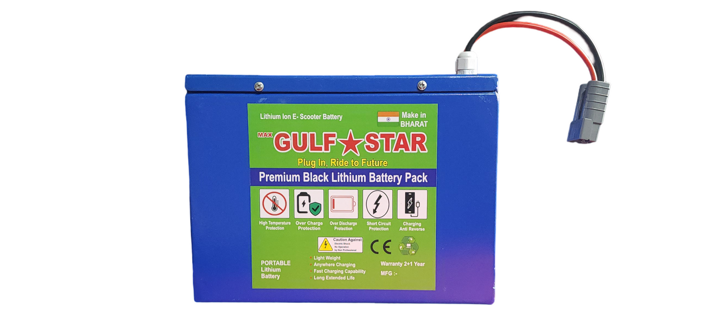 5 Year warranty Gulf star battery EV 60V /50 AH NMC-LITHIUM POLIMER ADVANCE BATTERY