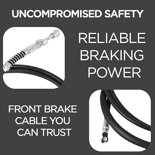 Rear Brake Cable 208.2 cm (82 Inch) Black for Electric Scooty