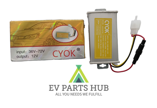 36V/ 48V /60V/ 72V to 12V DC to DC Converter for Electric Bikes with Fuse Power Supply