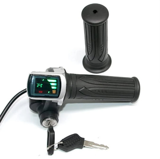 48V ebike Throttle with LCD Display ON-OFF Key Lock for electric bike Bicycle Scooter e-rickshaw