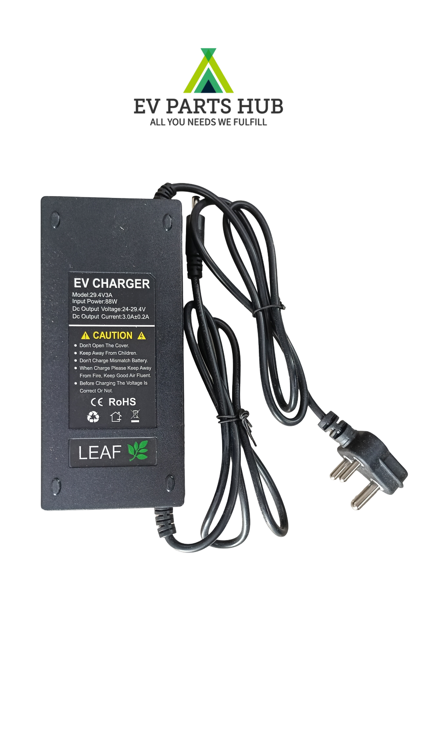 Lithium Ion 29 Volt 3A Battery Charger for 24 Volt Lithium ion Battery for Electric Bike/Electric Cycle with auto Cut Off and LED Indicator