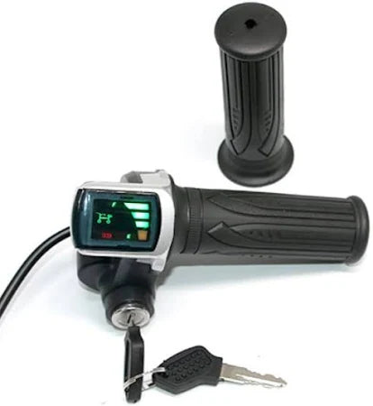 48V ebike Throttle with LCD Display ON-OFF Key Lock for electric bike Bicycle Scooter e-rickshaw