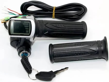 48V ebike Throttle with LCD Display ON-OFF Key Lock for electric bike Bicycle Scooter e-rickshaw