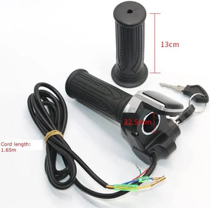 48V ebike Throttle with LCD Display ON-OFF Key Lock for electric bike Bicycle Scooter e-rickshaw