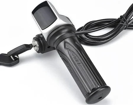 48V ebike Throttle with LCD Display ON-OFF Key Lock for electric bike Bicycle Scooter e-rickshaw